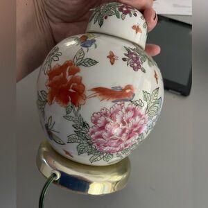 Set of two small vintage collector Japanese lamps. No shades